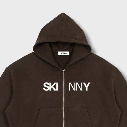 Fleece Zip-Up Boxy Hoodie