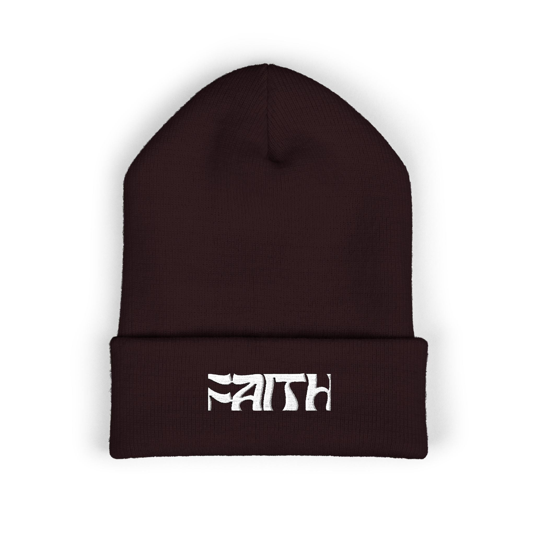 Skinny | Faith embroidered beanie