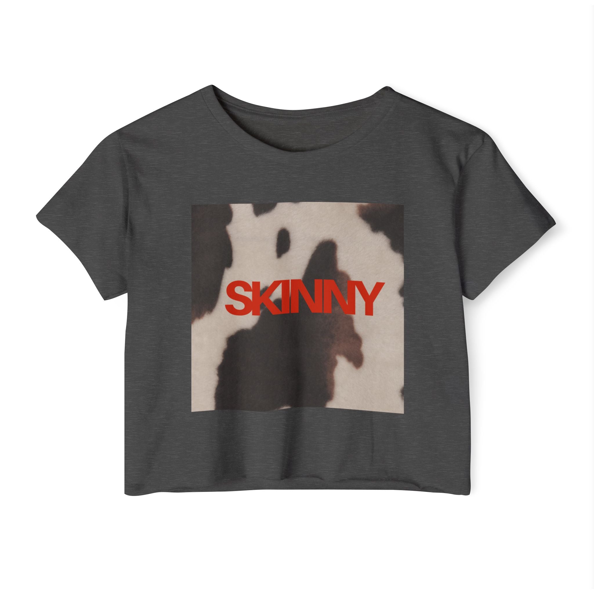 Skinny | Animal print cropped T-shirt