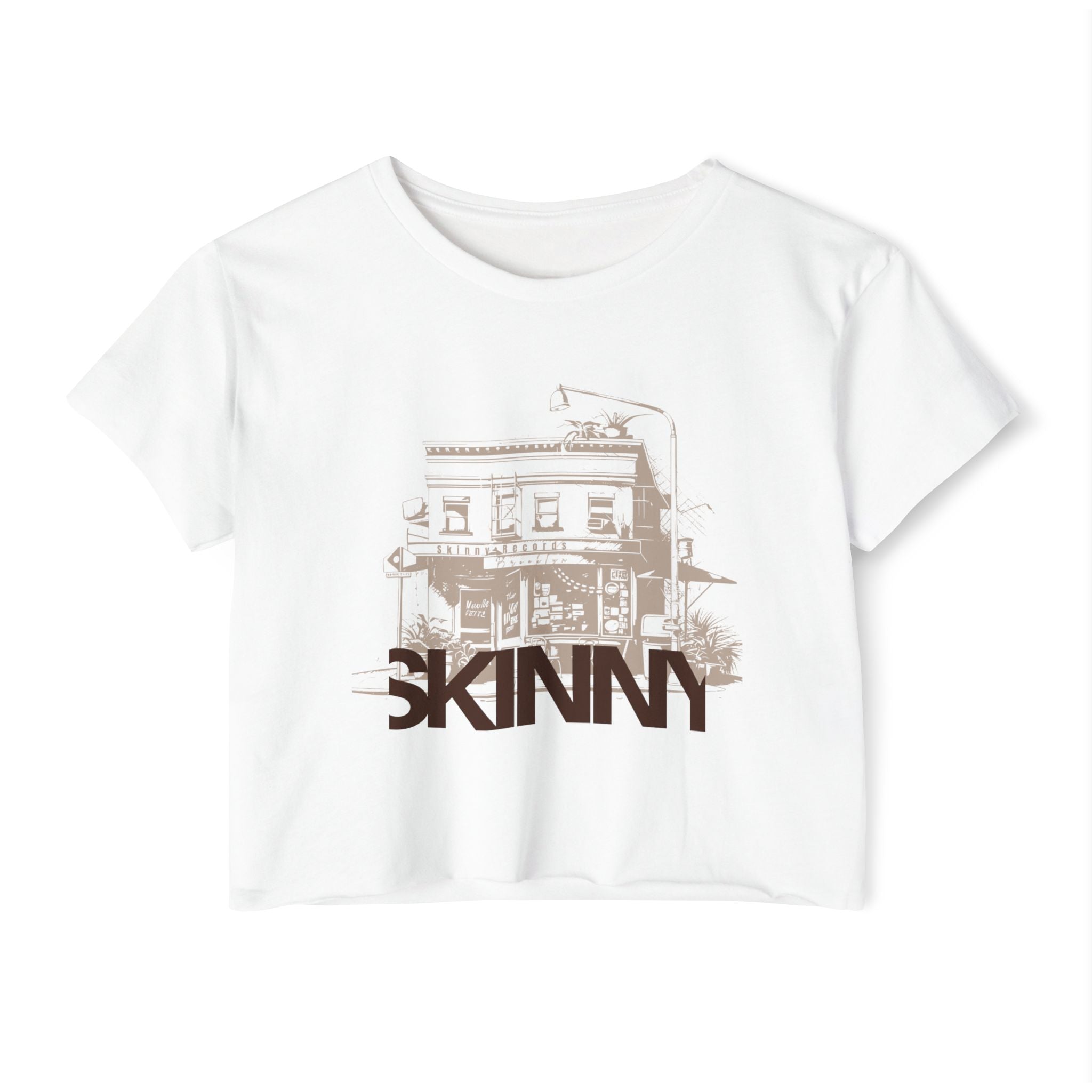 Skinny | Brooklyn records cropped T-shirt