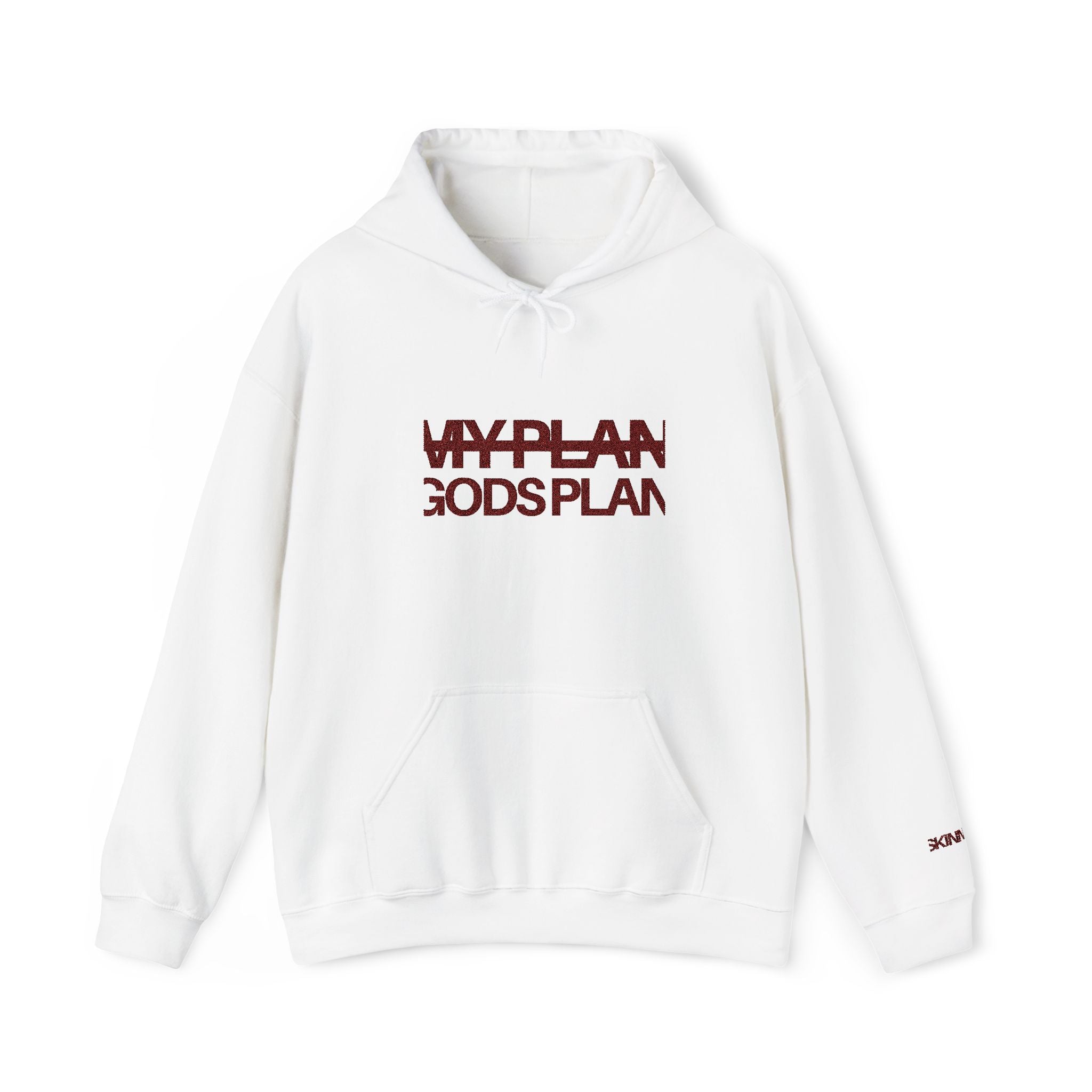 Skinny | Embroidered Gods plan Christian hoodie