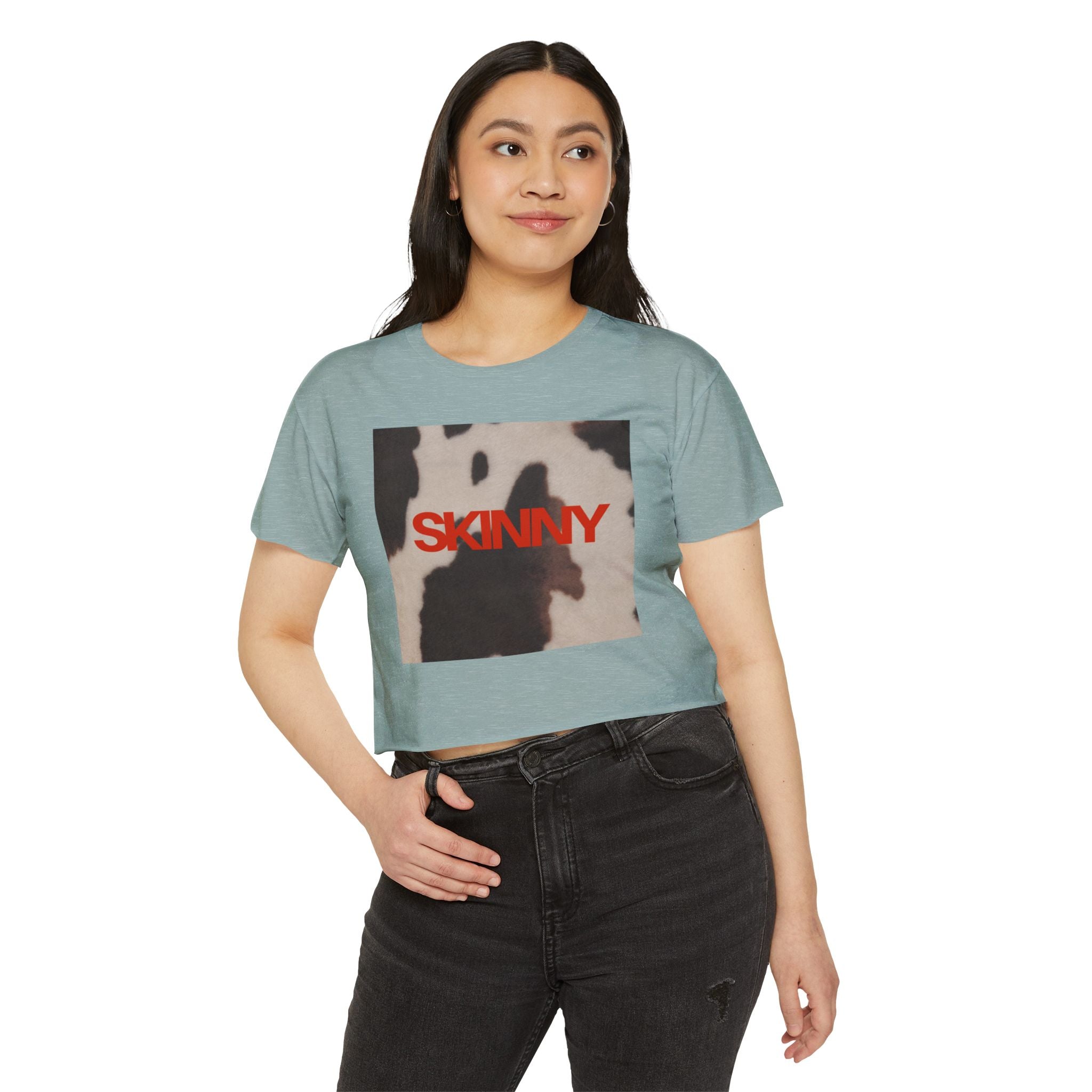 Skinny | Animal print cropped T-shirt