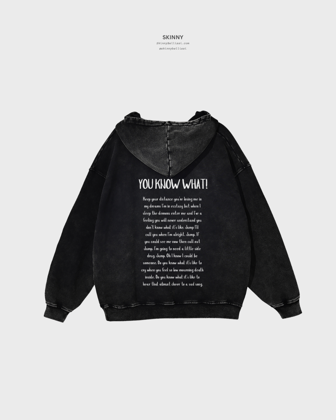 Snow Washed Oversized Cotton Hoodie
