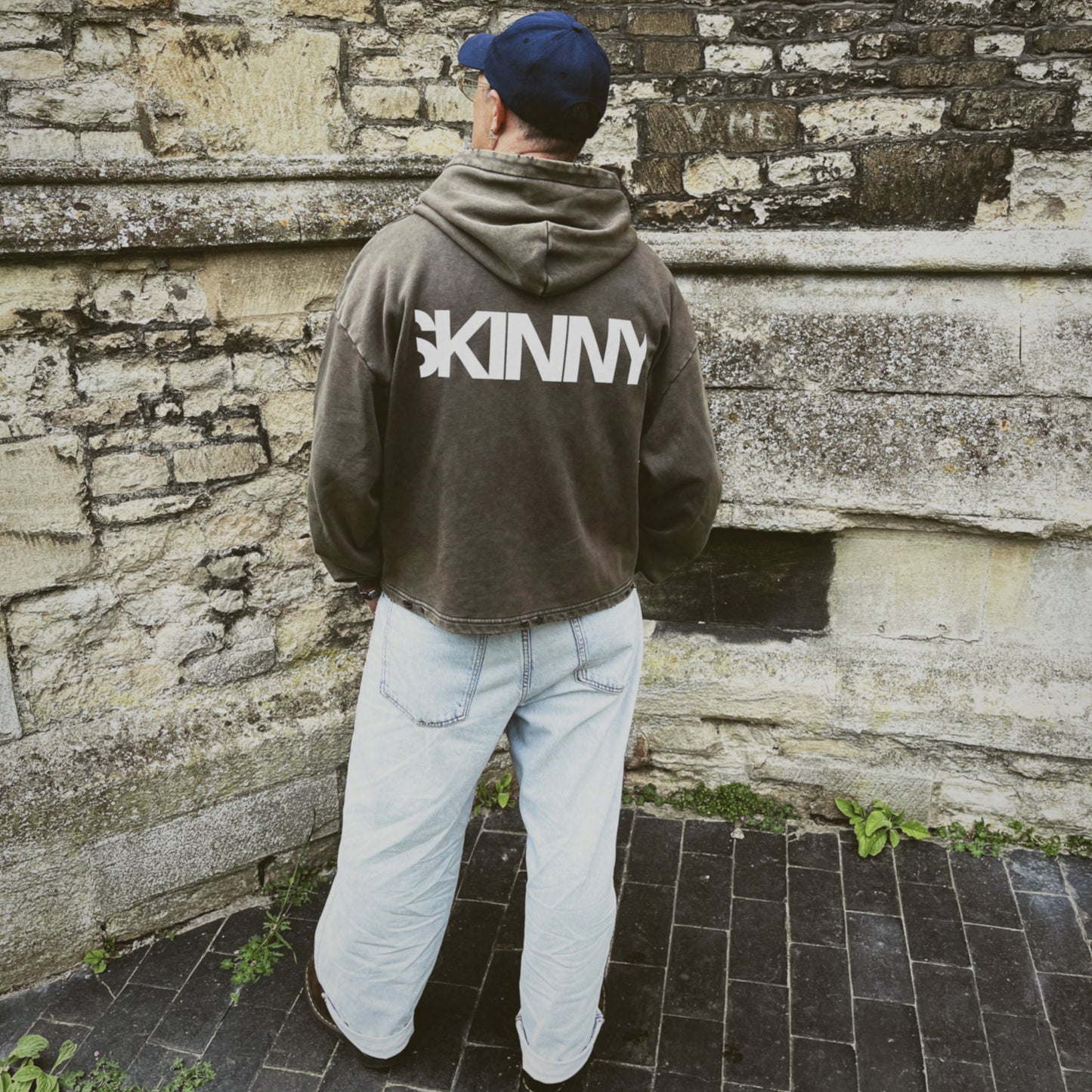 Vintage Washed Frayed-Hem Hoodie