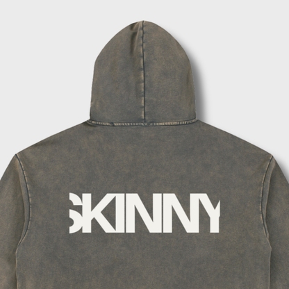 Vintage Washed Frayed-Hem Hoodie