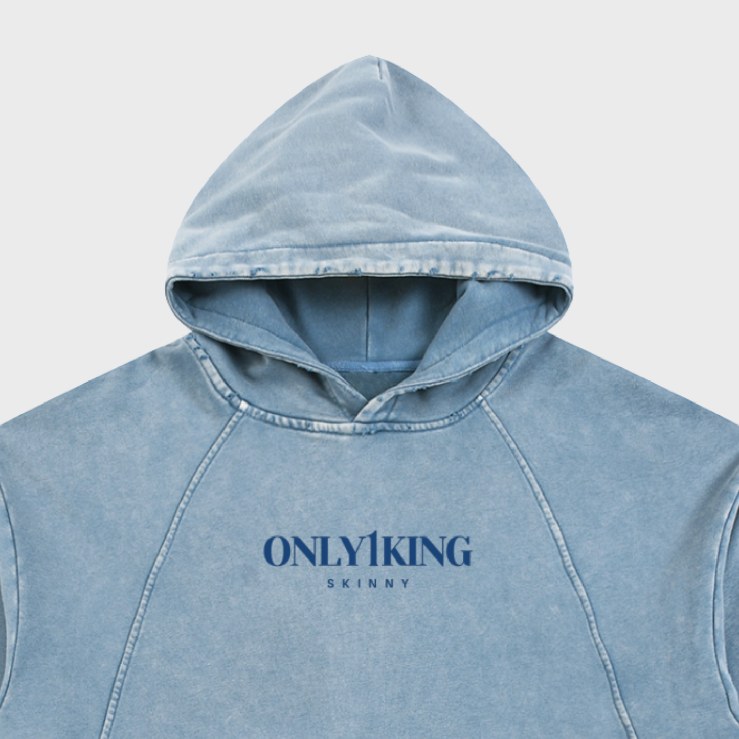 Vintage Washed Frayed-Hem Hoodie