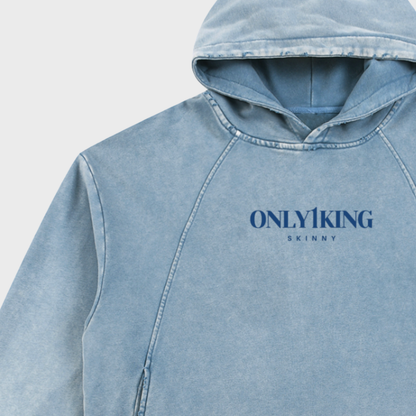 Vintage Washed Frayed-Hem Hoodie