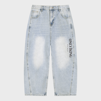 Vintage Wash Sunfade Barrel Leg Jeans