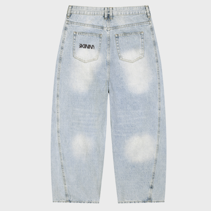 Vintage Wash Sunfade Barrel Leg Jeans