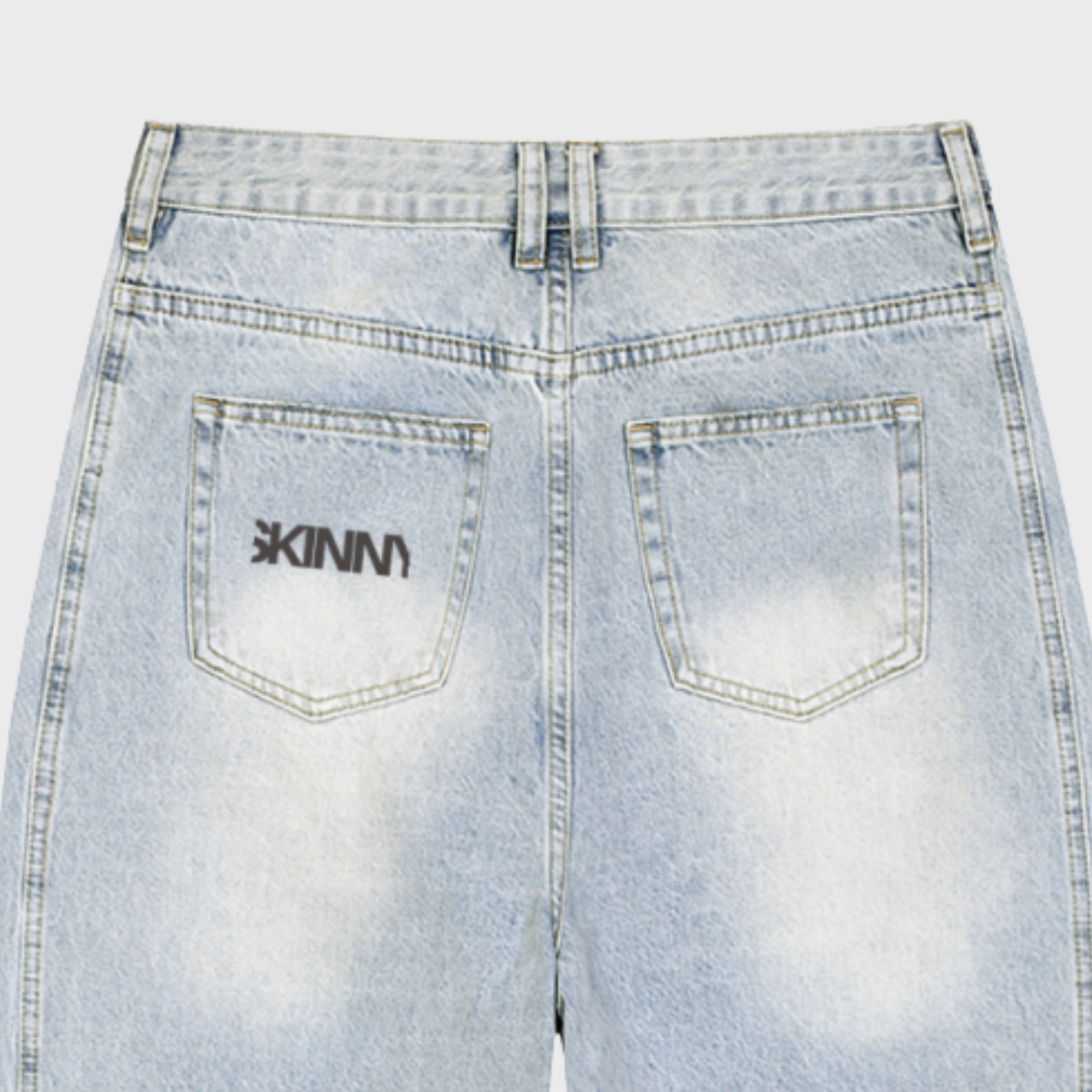Vintage Wash Sunfade Barrel Leg Jeans