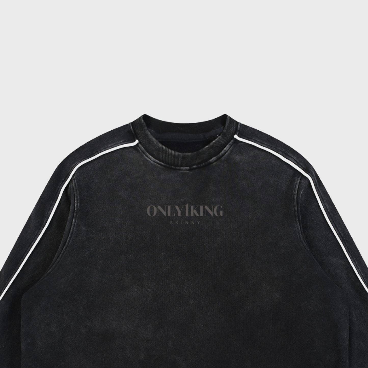 Mineral Wash Piping Raw Hem Sweatshirt