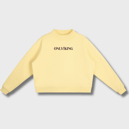 Essential Fleece Mock-Neck Crew Sweatshirt