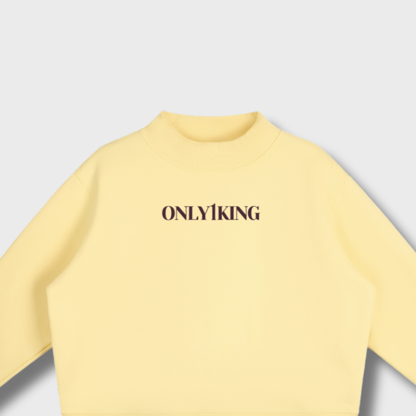 Essential Fleece Mock-Neck Crew Sweatshirt