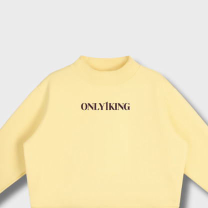 Essential Fleece Mock-Neck Crew Sweatshirt