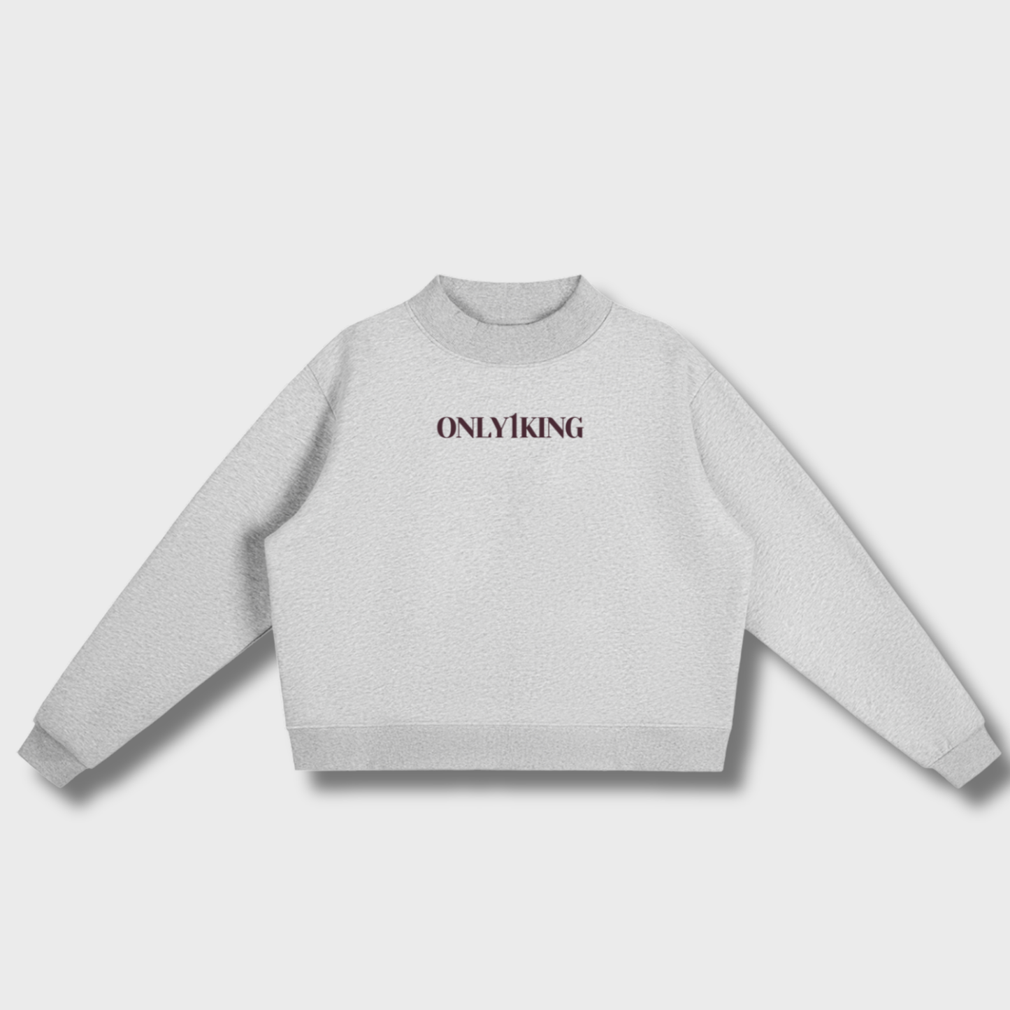 Essential Fleece Mock-Neck Crew Sweatshirt