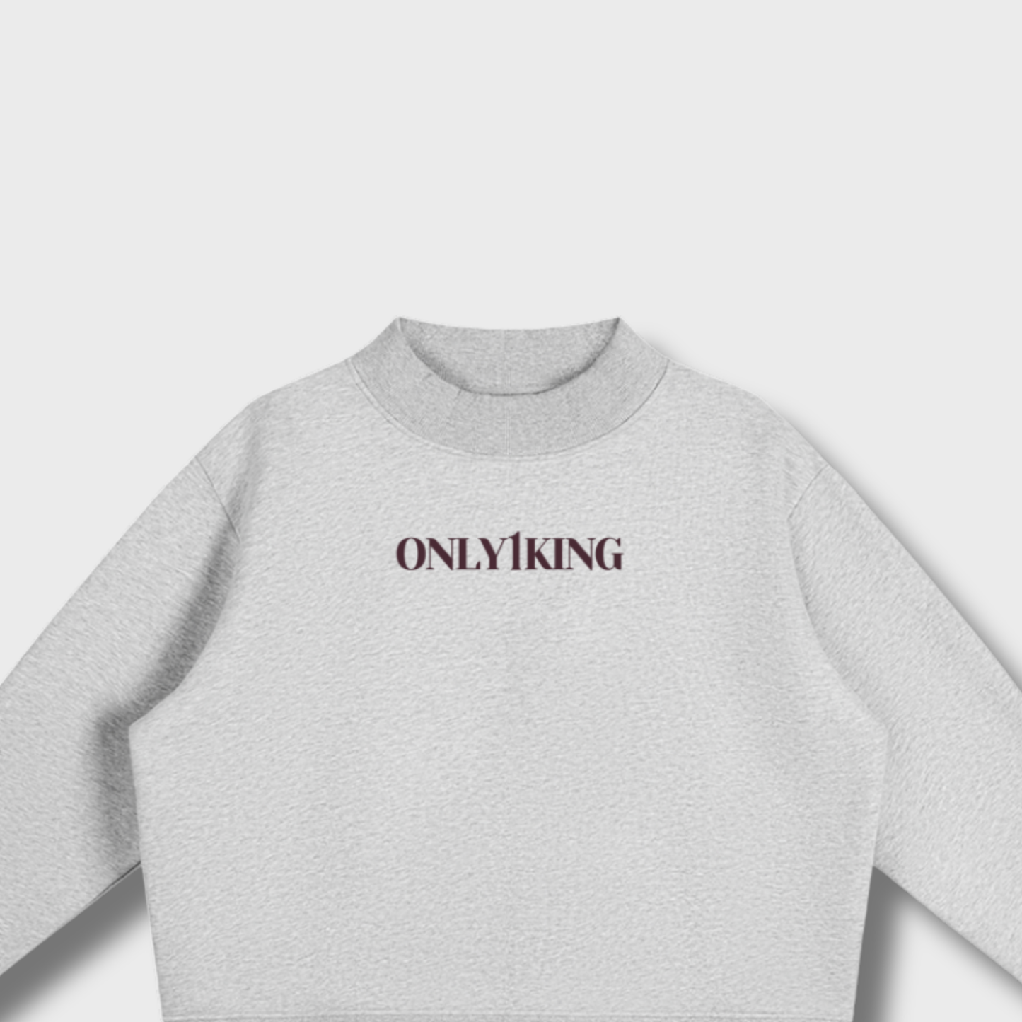 Essential Fleece Mock-Neck Crew Sweatshirt