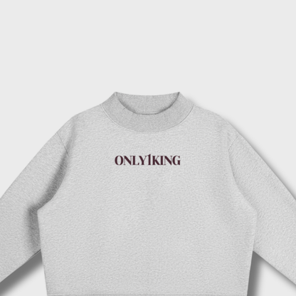 Essential Fleece Mock-Neck Crew Sweatshirt