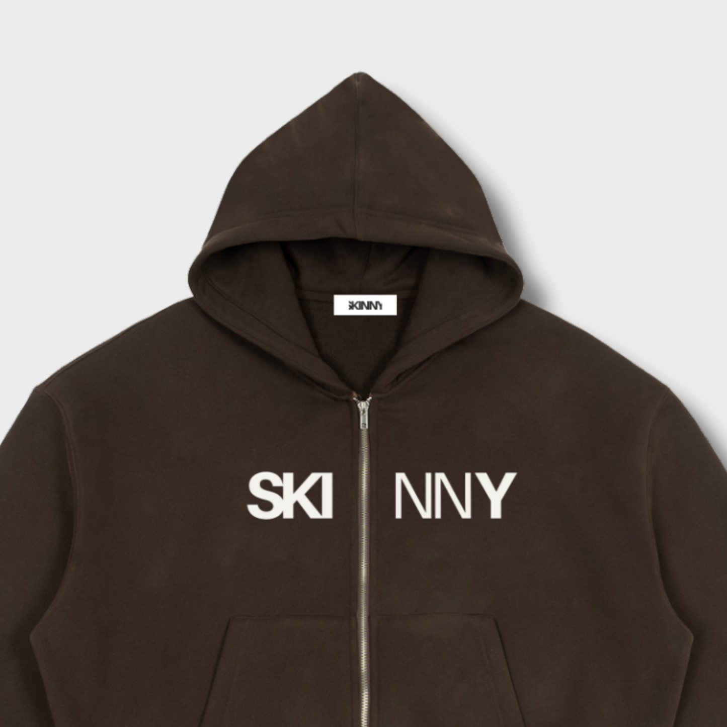 Fleece Zip-Up Boxy Hoodie