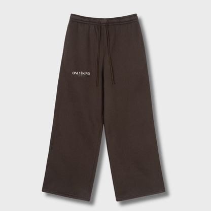 Fleece Drawstring Straight-Leg Sweatpants