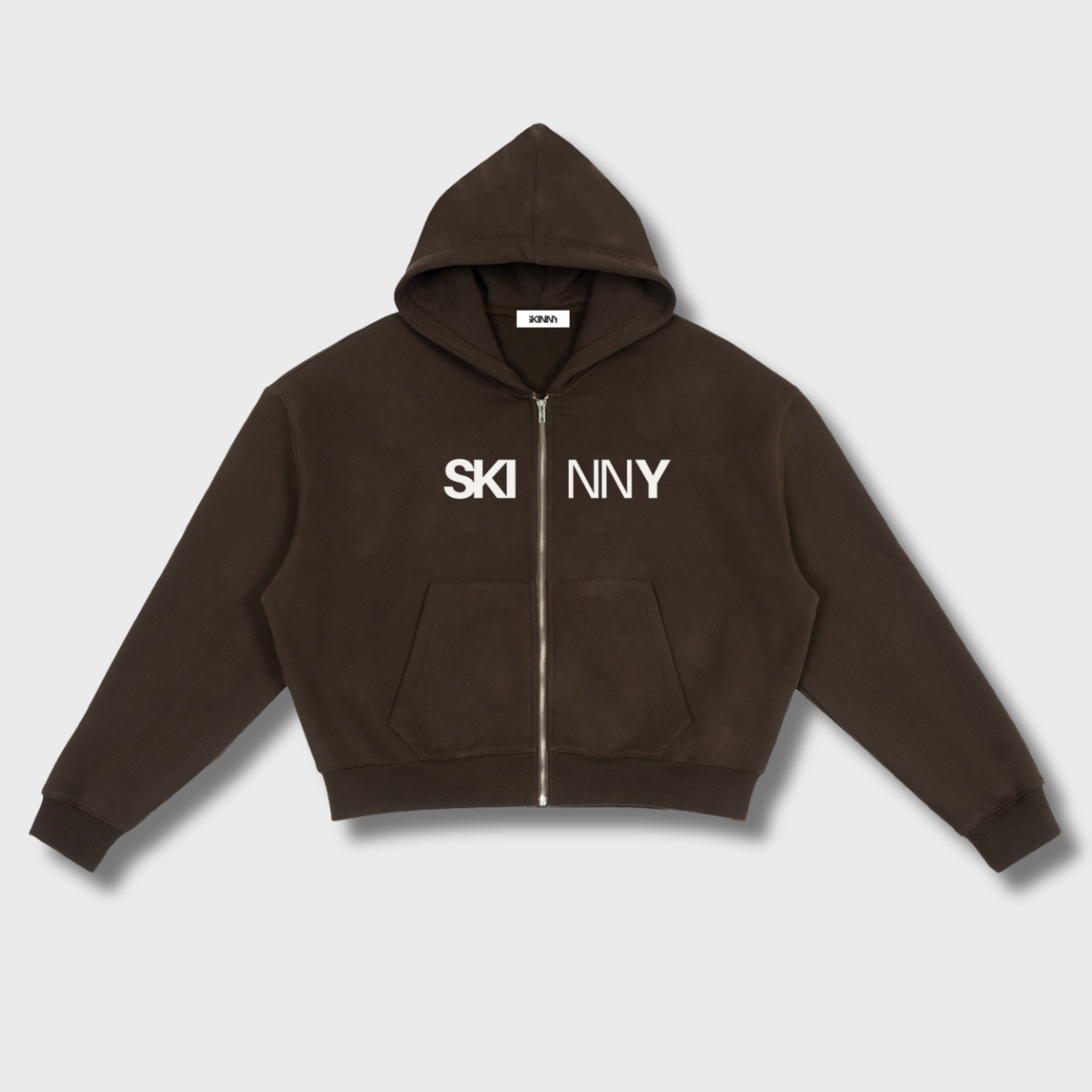 Fleece Zip-Up Boxy Hoodie