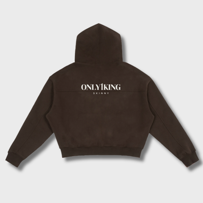 Fleece Zip-Up Boxy Hoodie